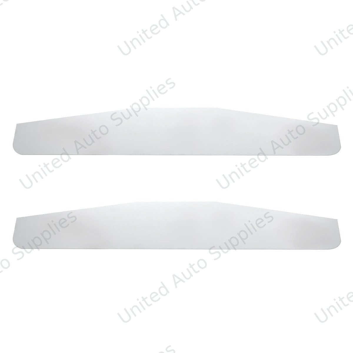 4" X 24" Chrome Standard Bottom Mud Flap Plate - Welded Stud (Pair)