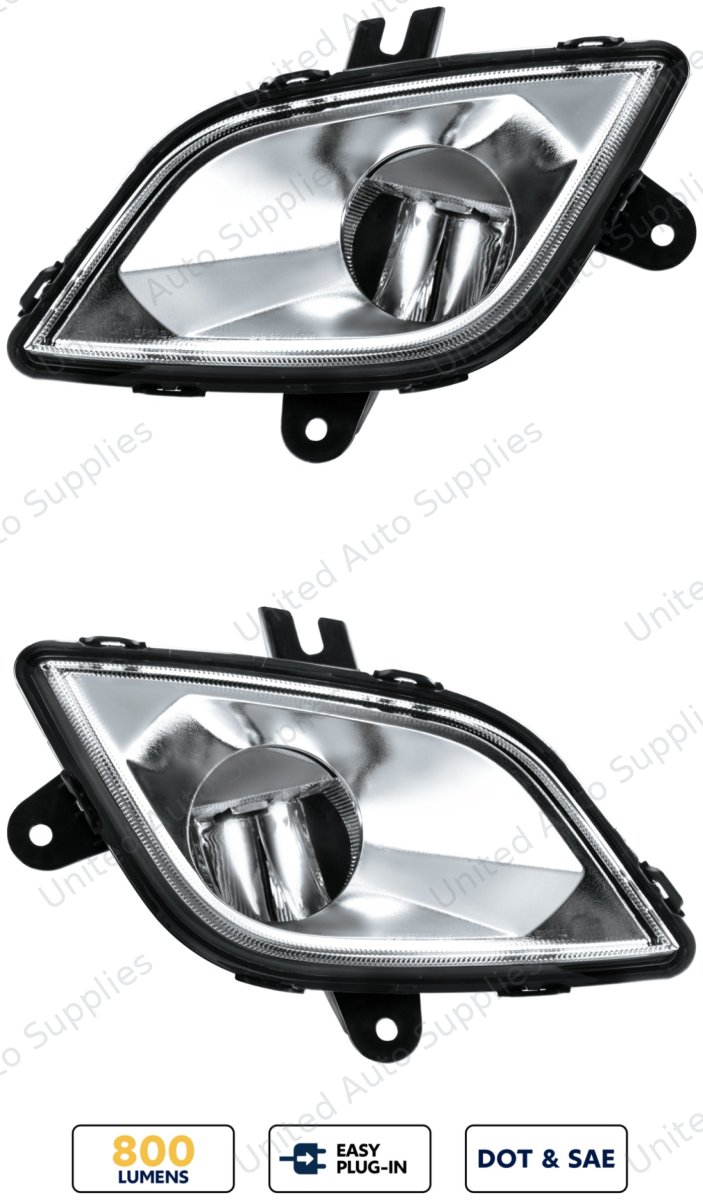 High Power LED Silver Fog Light For 2018-2024 Freightliner Cascadia-Driver and Passenger (2pcs)