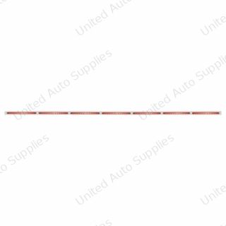 94" Stainless Light Bracket With 7X 14 LED 12" Light Bars - Red LED/Red Lens