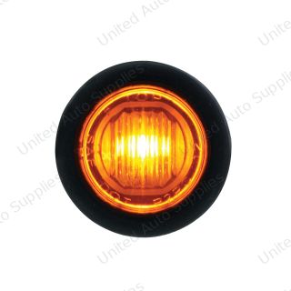 Single SMD LED 3/4" Mini Light (Clearance/Marker) With Rubber Grommet - Amber LED/Amber Lens