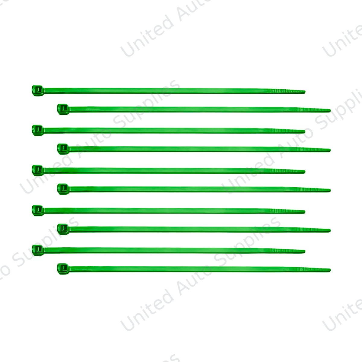 6" Nylon Cable Zip Ties - Green (10-Pack)