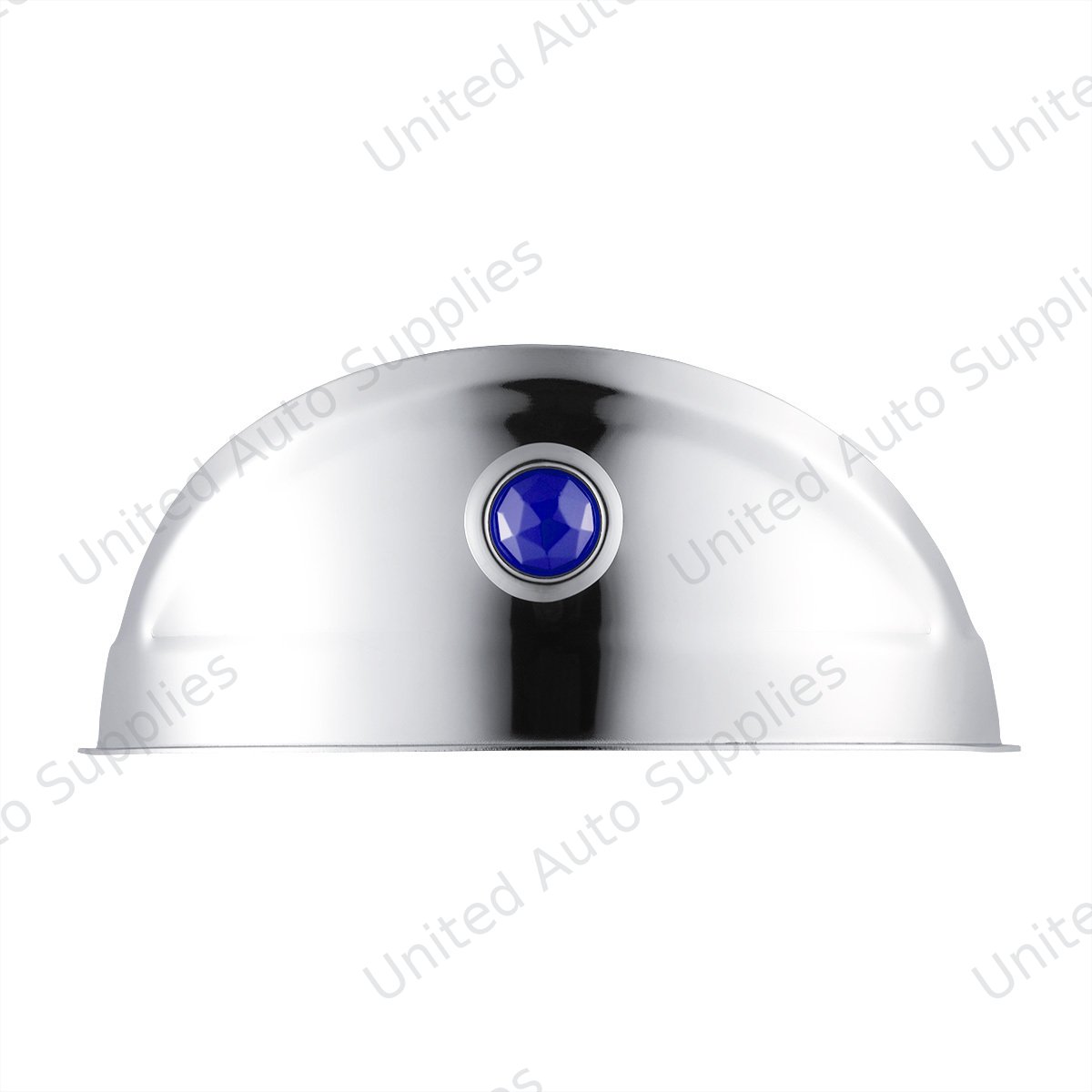 Chrome Visor With Blue Glass Dot For 7" Headlight
