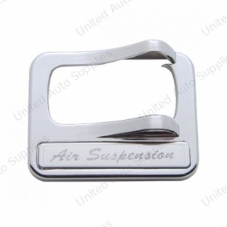 Chrome Plastic Rocker Switch Cover With Stainless Plaque For Peterbilt - Air Suspension