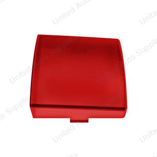 3" x 3" Square Dome Light Lens - Red