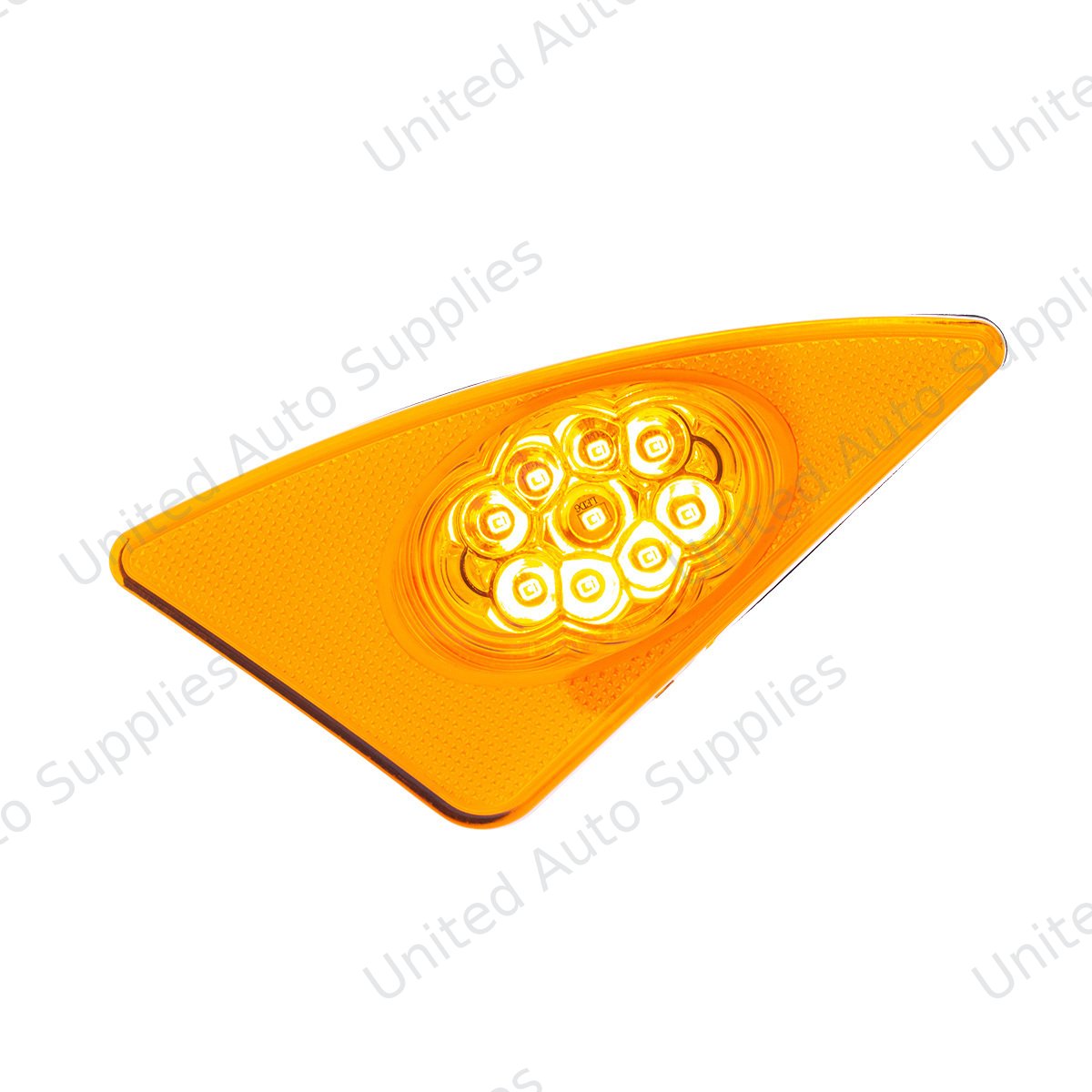 9 LED Competition Series Fender Light For 2007-2017 Kenworth T660 (Driver) -Amber LED/Lens