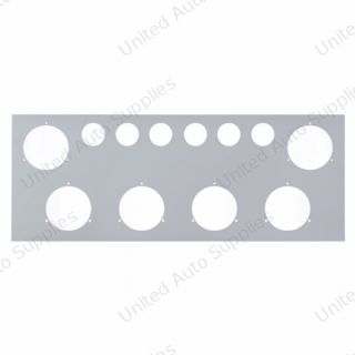 Stainless Steel Rear Center Light Panel With Six 4" Light Cutouts & Six 2" Light Cutouts