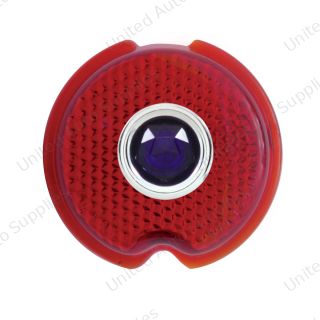 Glass Tail Light Lens With Blue Dot For 1939 Chevy Passenger Car