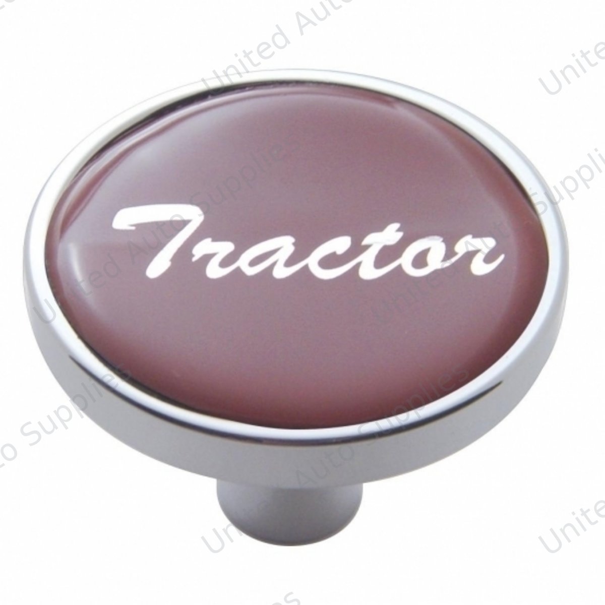 "Tractor" Short Air Valve Knob - Red Glossy Sticker