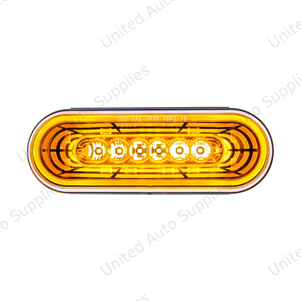 Abyss 22 LED 6" Oval Turn Signal Light - Amber LED/Amber Lens