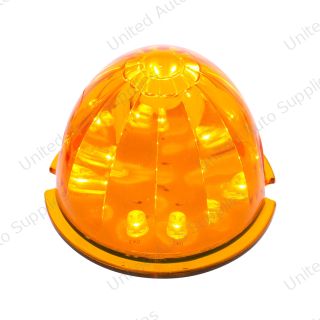 17 LED Dual Function Watermelon Cab Light - Amber LED/Amber Lens