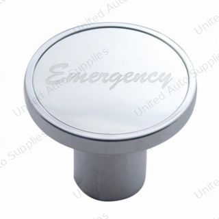 "Emergency" Air Valve Knob - Silver Aluminum Sticker