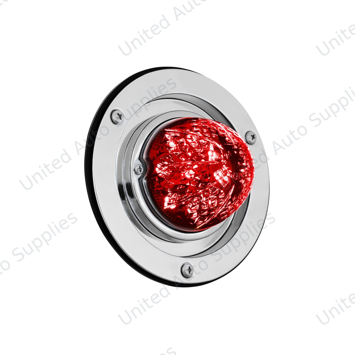 Crystal-Comet 9 LED Dual Function Watermelon Sleeper Bunk Kit With 304 SS Bezel-Red LED/Clear Lens