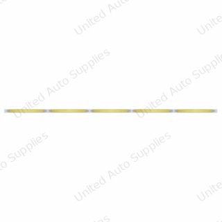 94" Stainless Light Bracket With 5X 23 SMD LED 17-1/4" Light Bars & Bezels - Amber LED/Amber Lens