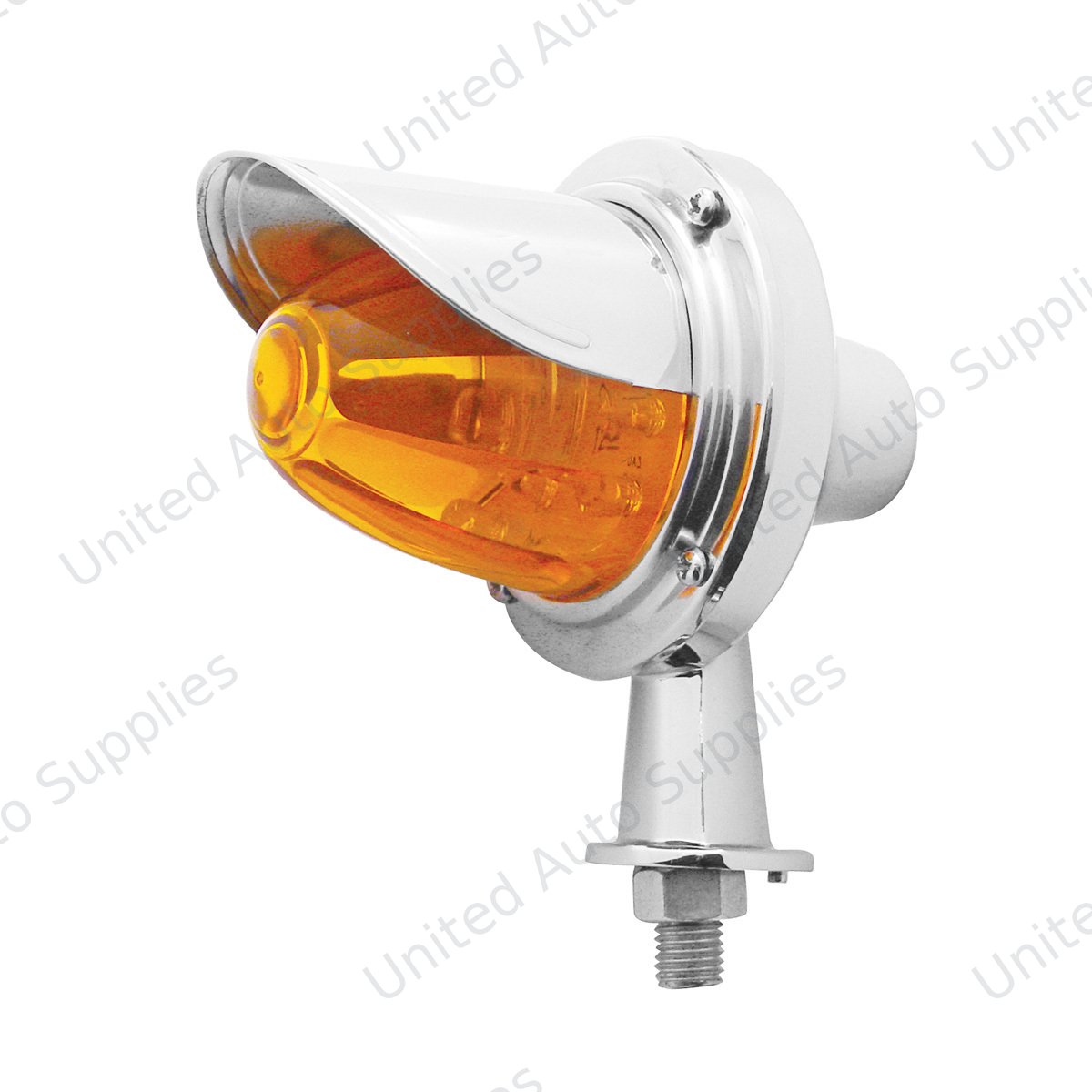 11 LED 1-1/8" Arm Watermelon Honda Light Kit With Visor - Amber LED/Amber Lens