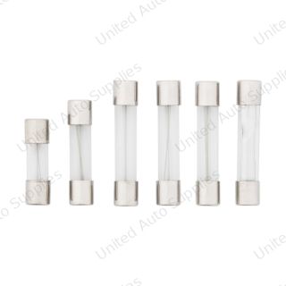 American Vehicle Fuse Kit 5,9,14,15,20,30 Amp AGC/SFE Glass Fuses (6-Pack)