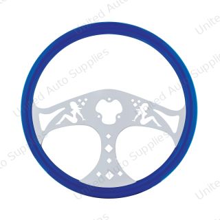 18" Color Lady Steering Wheel - Electric Blue