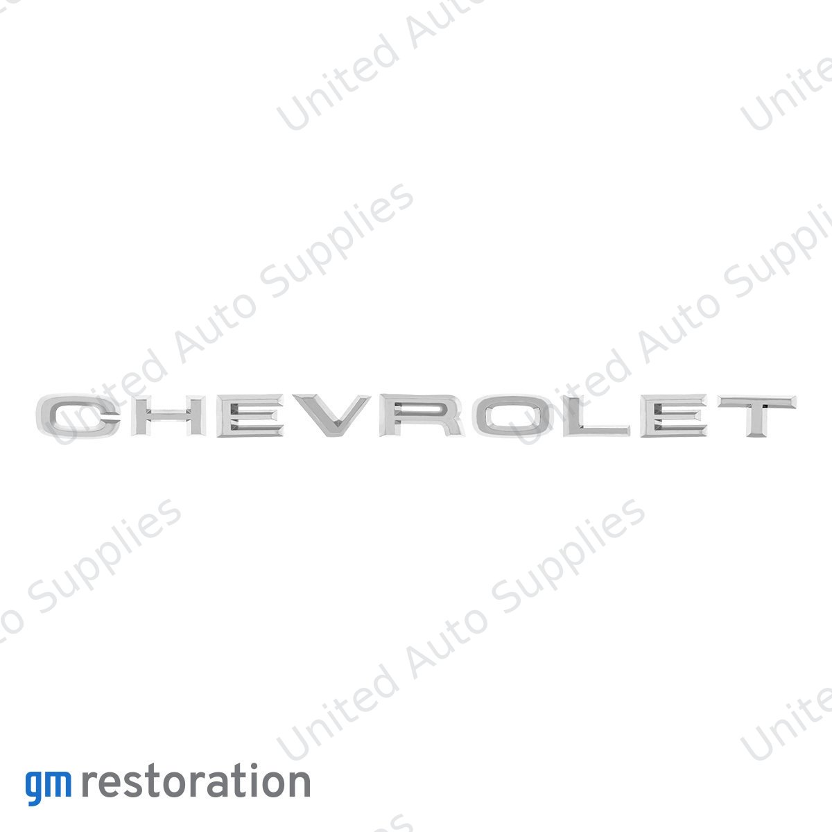 Chrome "CHEVROLET" Hood Letter Emblem Set For 1967-68 Chevy & GMC Truck
