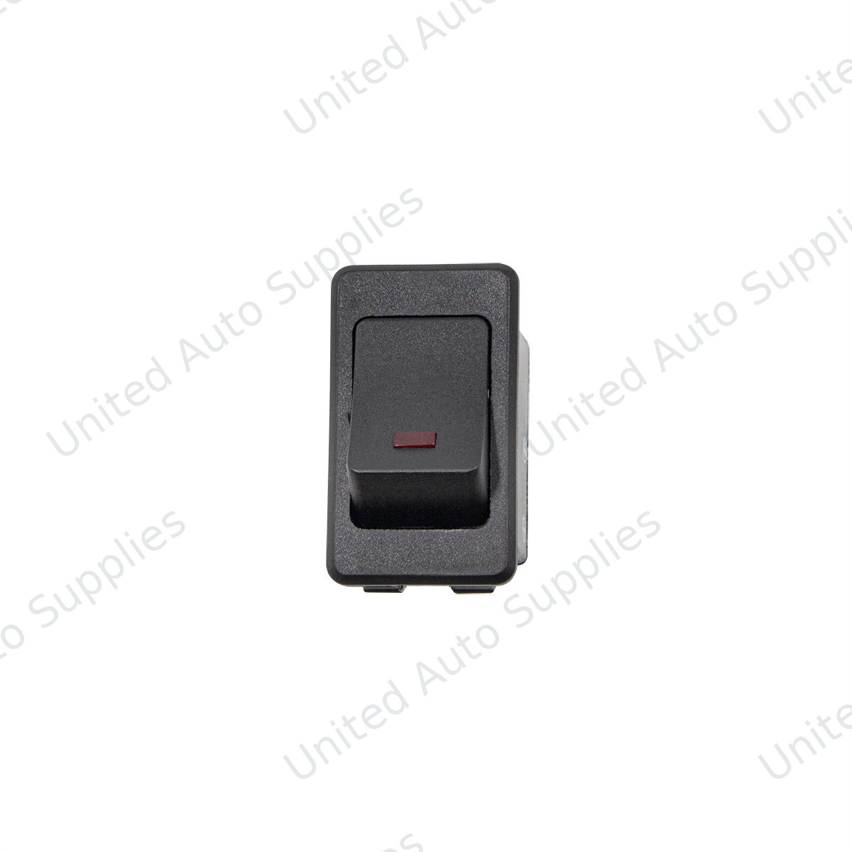 Black Rocker w/Red LED 16 Amp 12V S.P.S.T. On/Off 1 Pc.