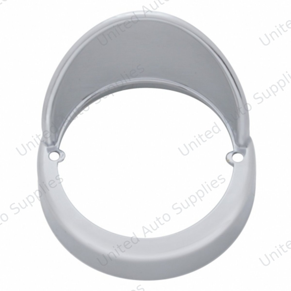 Chrome Plastic Cab Light Bezel With Visor For United Pacific Truck-Lite Style Cab Light