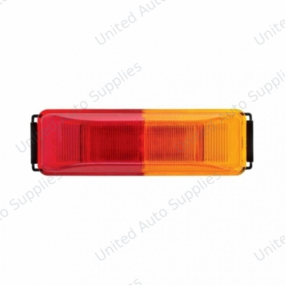 6 LED Rectangular Fender Mount Light (Clearance/Marker) With Amber & Red Lens, And Black Bracket (Bulk)