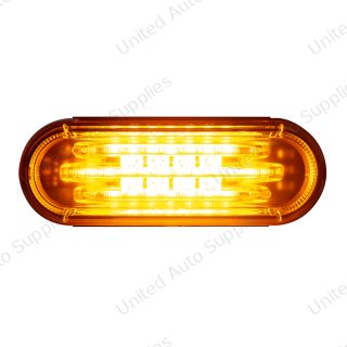Saber 32 LED 6" Oval Turn Signal Light-Amber LED/Amber Lens