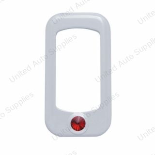 Rocker Switch Bezel For Peterbilt/ Kenworth With Red Crystal (3-Pack)
