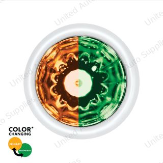 Double Fury UltraBurst 9 LED Dual Function 1-1/2" Watermelon Clearance/Marker Light-Amber & Green LED