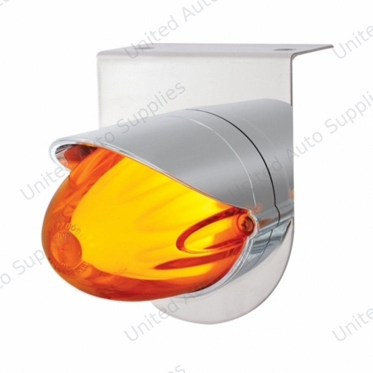 SS Bracket With 9 LED Dual Function GloLight Watermelon Grakon 1000 Light & Visor -Amber LED & Lens