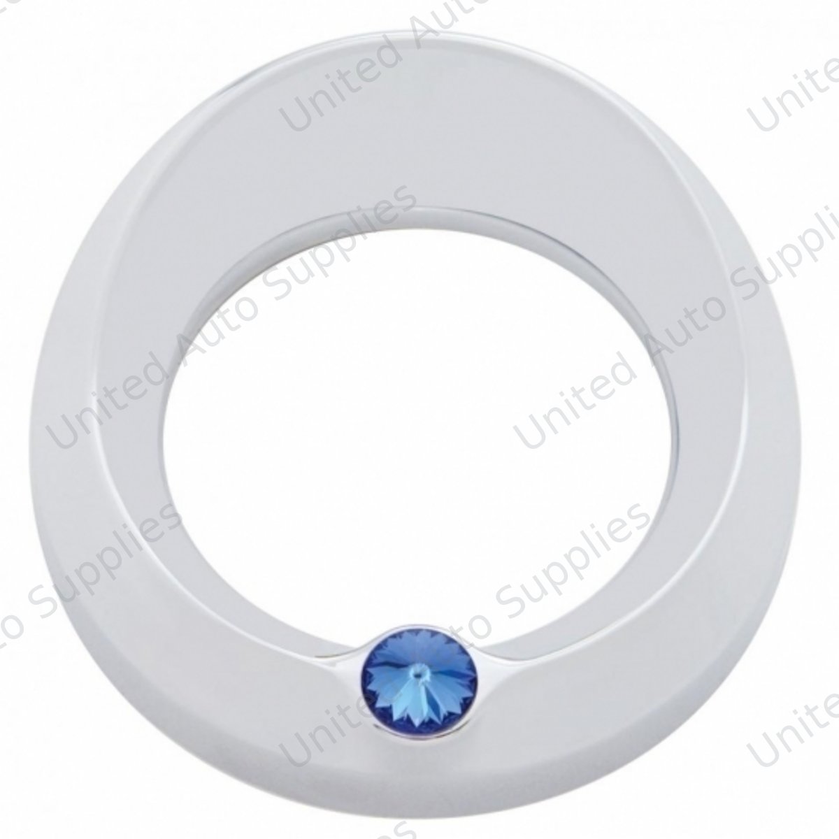 Signature Series Gauge Cover With Visor & Crystal For 3-3/4" DIA Speed/Tachometer Gauge - Blue Crystal