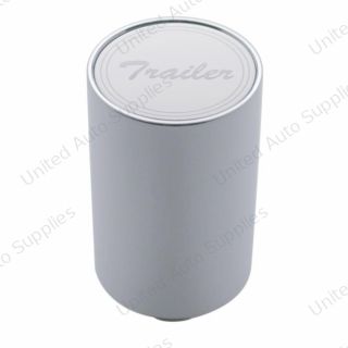"Trailer" 3" Air Valve Knob - Stainless Plaque With Cursive Script