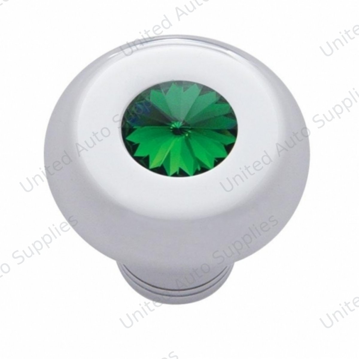 Small Deluxe Dash Knob With Green Crystal