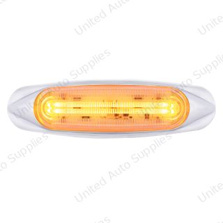 4 LED LIGHTTRACK Light (Clearance/Marker) - Amber LED/Clear Lens