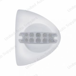 10 LED Reflector Headlight Turn Signal Light Cover - Amber LED/Clear Lens