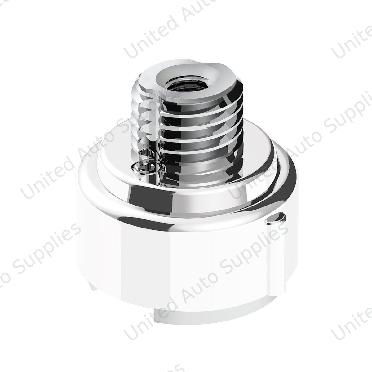 M30X3.5 Thread-On Gearshift Adapter W/LED Mount For Eaton-Fuller 9/10 Speed -Pearl White