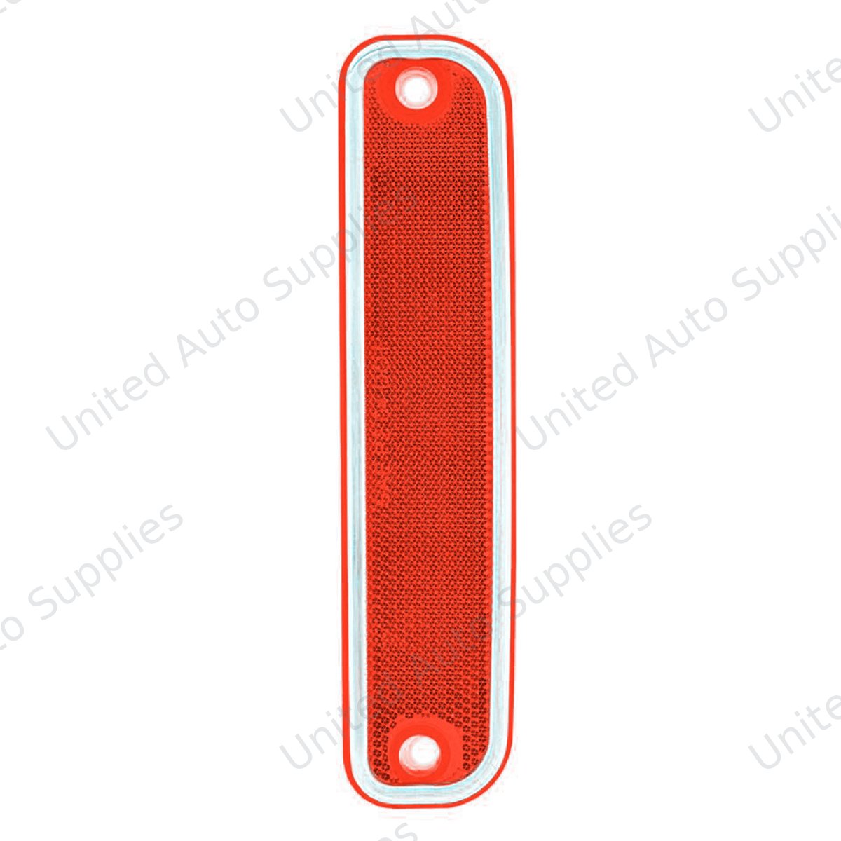 Side Marker Light With Stainless Steel Trim For 1973-80 Chevy Truck, Red Lens