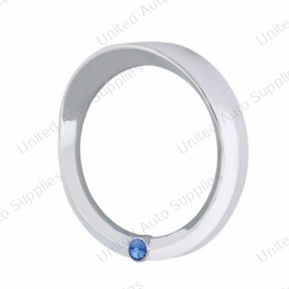 Signature Series Speed/Tachometer Gauge Cover With Visor For 2006+ Peterbilt -Blue Crystal