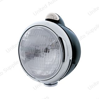 Black Guide 682-C Headlight H6024 & Dual Mode LED Signal - Clear Lens