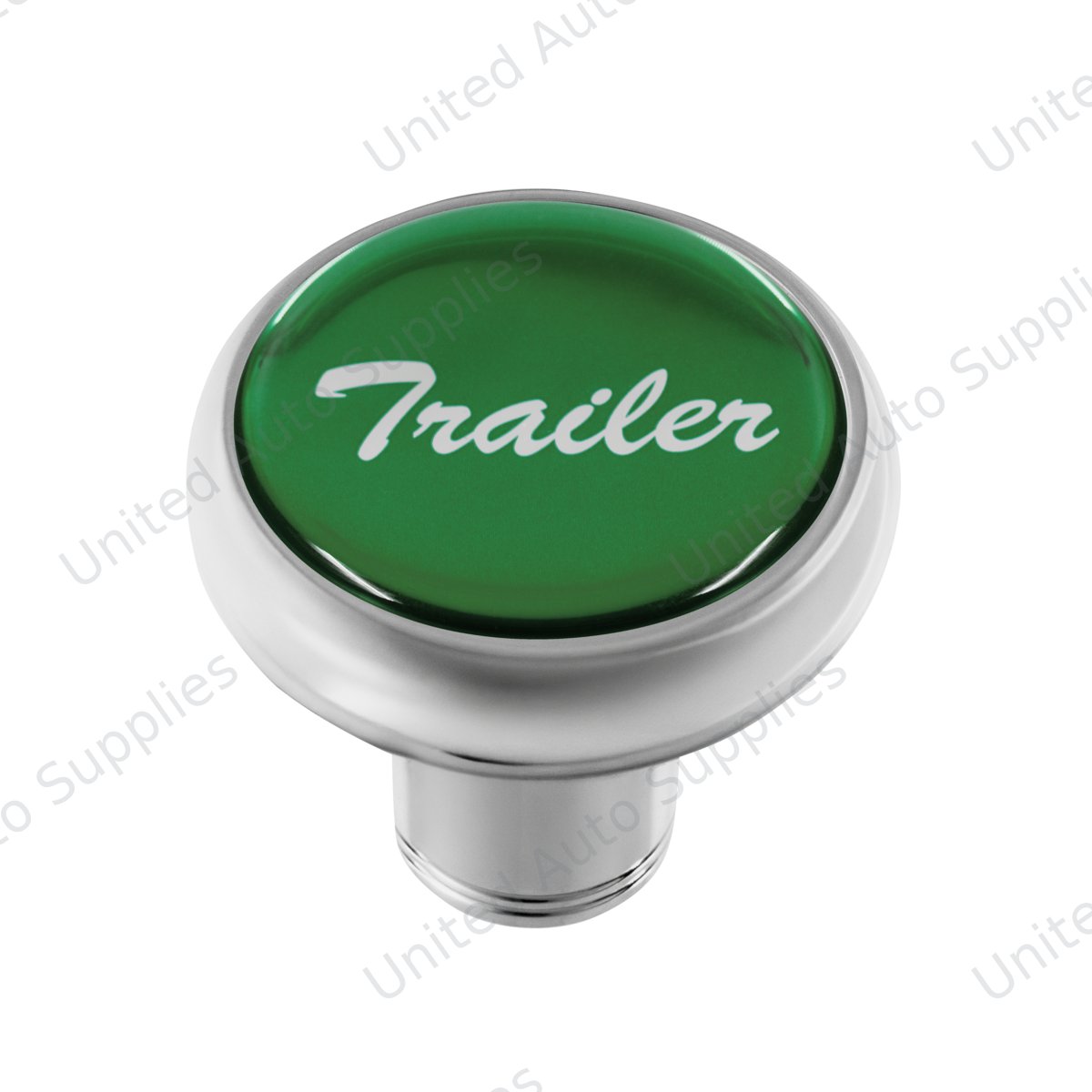 "Trailer" Deluxe Air Valve Knob - Green Glossy Sticker