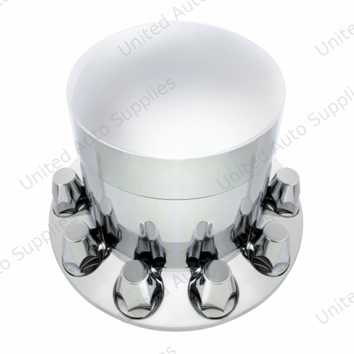 Chrome Plastic Extra Tall Dome Rear Axle Cover With 33mm Thread-On Nut Covers