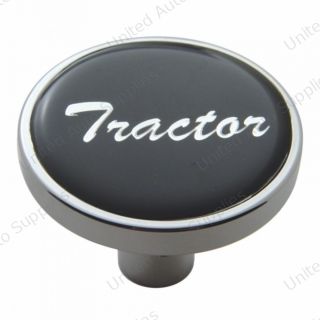 "Tractor" Short Air Valve Knob - Black Glossy Sticker