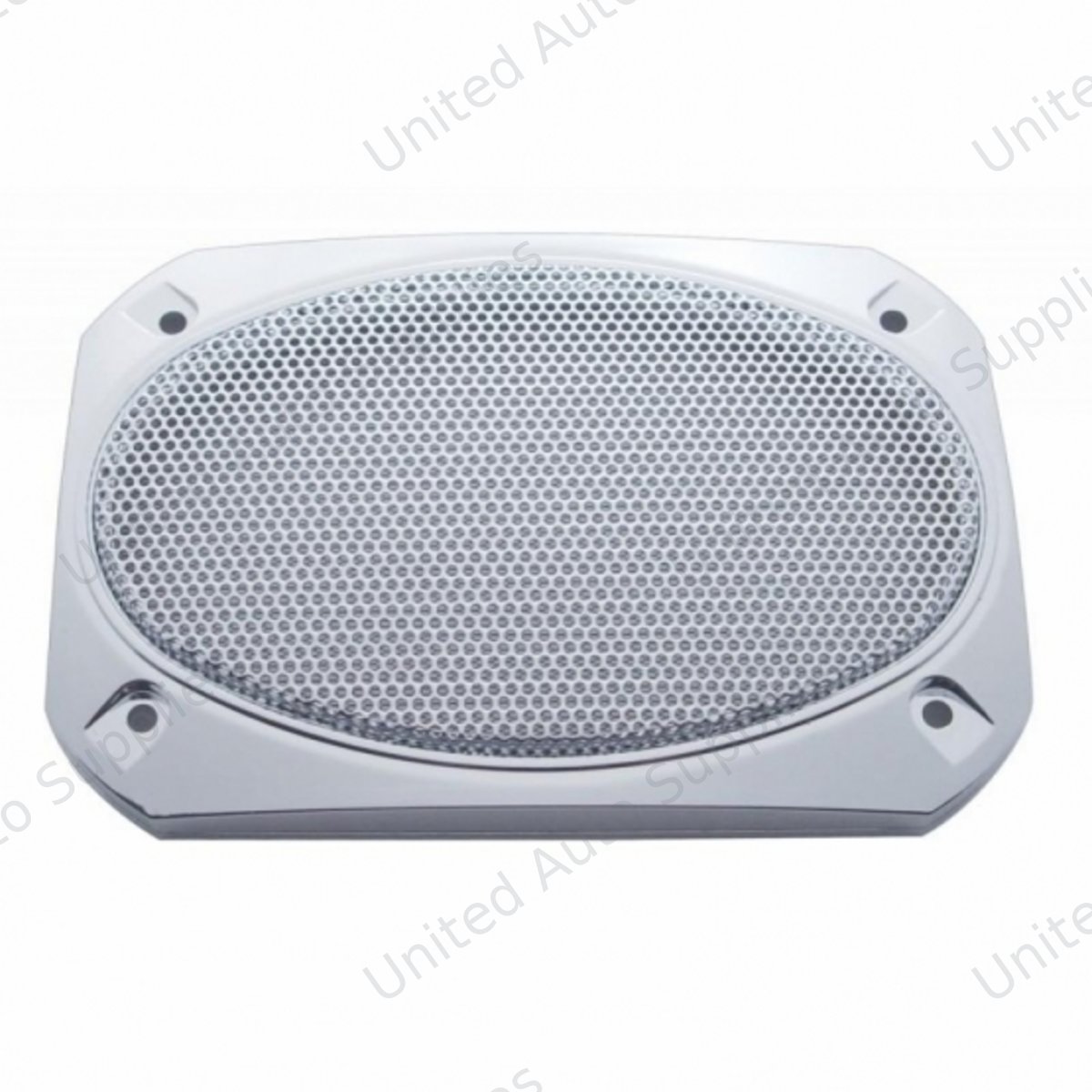 Chrome 6-3/8" X 4-5/16" Speaker Covers For Various Peterbilt Models (Pair)