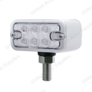 12 LED Dual Function Double Face Light - T-Mount - Amber & Red LED/Clear Lens