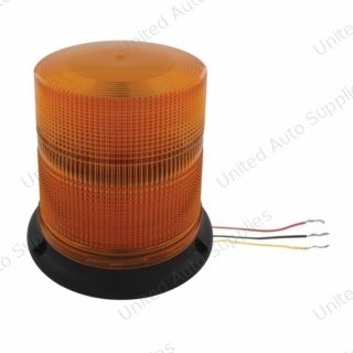 3 High Power LED 6" Round Beacon Light - Permanent Mount