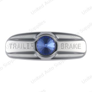 Trailer Brake Cover W/Crystal For Freightliner Century 1996-2011, Columbia 2001-2017- Blue Crystal