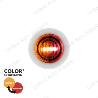 Double Fury 2 LED 3/4" Mini Dual Function Clearance/Marker Light-Amber & Red LED/Clear Lens