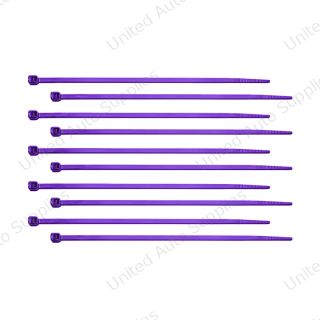 6" Nylon Cable Zip Ties - Purple (10-Pack)