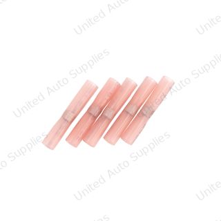 22-18 AWG SS Heat Shrink Butt Connector - Red (5-Pack)