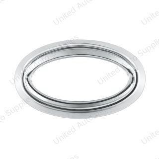 Chrome Bezel For 1-3/4" X 3/4" Peterbilt Glove Box Emblem