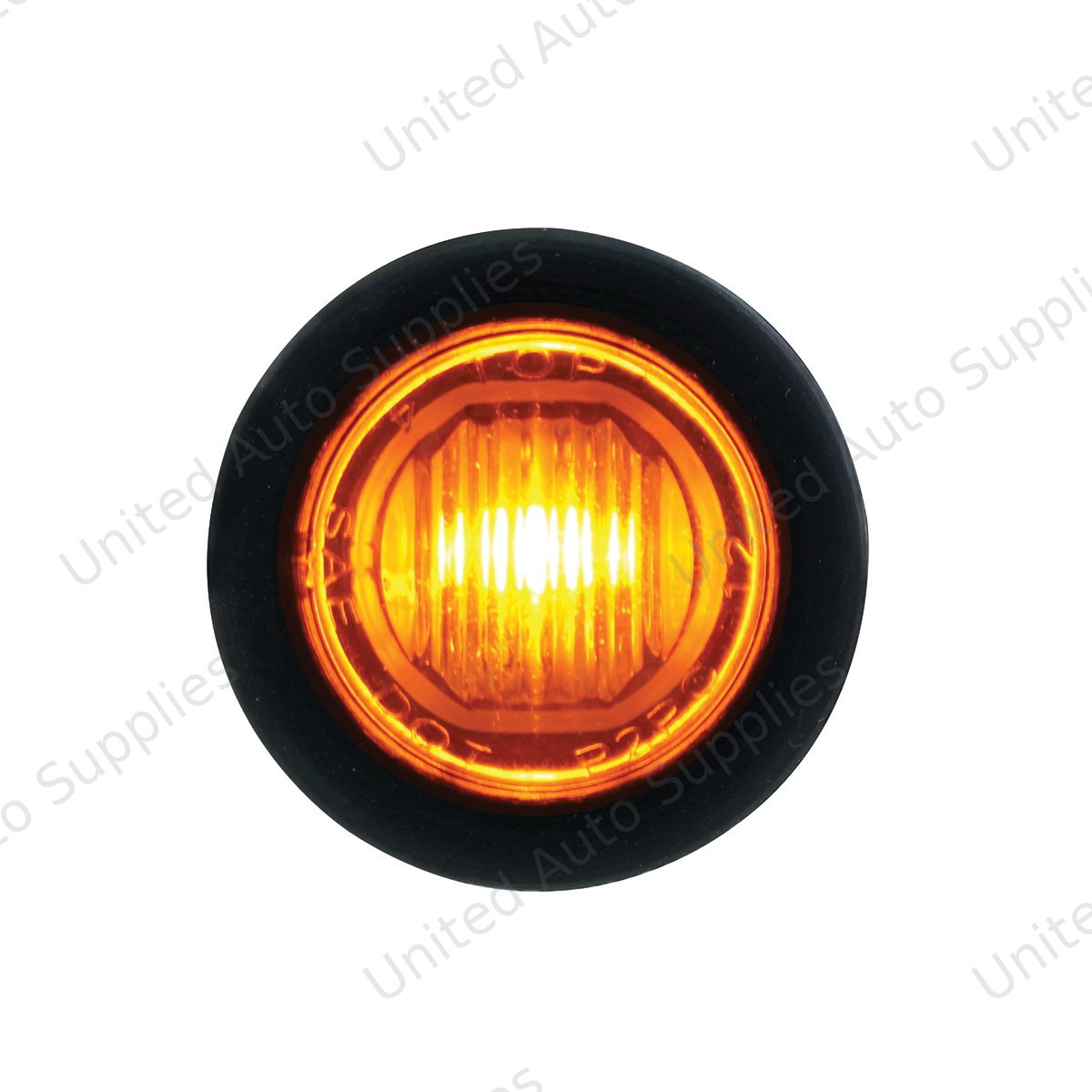 Single SMD LED 3/4" Mini Light (Clearance/Marker) With Rubber Grommet - Amber LED/Amber Lens