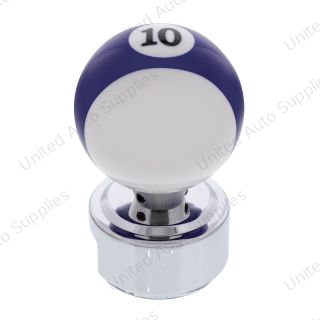 Number 10 Pool Ball Gearshift Knob For 13/15/18 Speed Eaton Style Shifters
